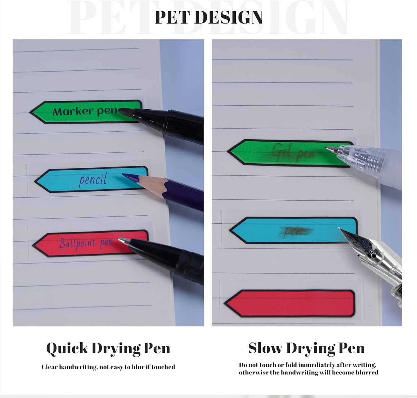 Golcellia 3 X 300 Tablets, Transparent Sticky Notes, Page Markers, Book Tabs, Sticky Note Tabs, Sticky Tabs, Page Tabs, Label Stickers, Arrow Flags, Pop-up Page Flags