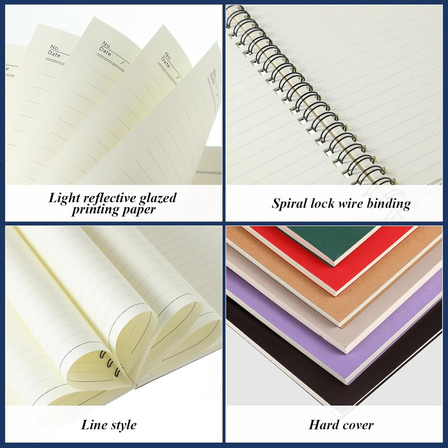 12 Pack Small Spiral Notebook A5 Lined College Ruled Spiral Journal Notebook 5.5 x 8.3 Inch Kraft Cover, 120 Pages for Work Students Office Business(Dark Color)