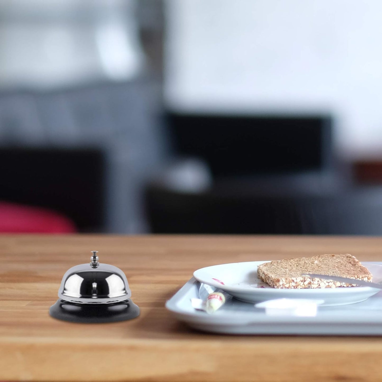 Super Z Outlet Call Bell 2-Pack - Classic Service Bell for Desk, Counter, or Reception 3.35", Gleaming Stainless Steel, Corrosion-Resistant, for Home, Office, School