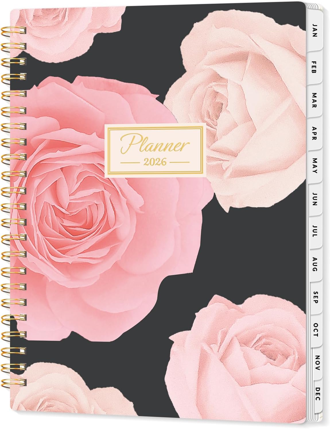 SUNEE Planner 2026 Weekly and Monthly, January 2026-December 2026, 6.4"x8.3", Tabs, Note Pages,Spiral Binding, Colorful Flowers