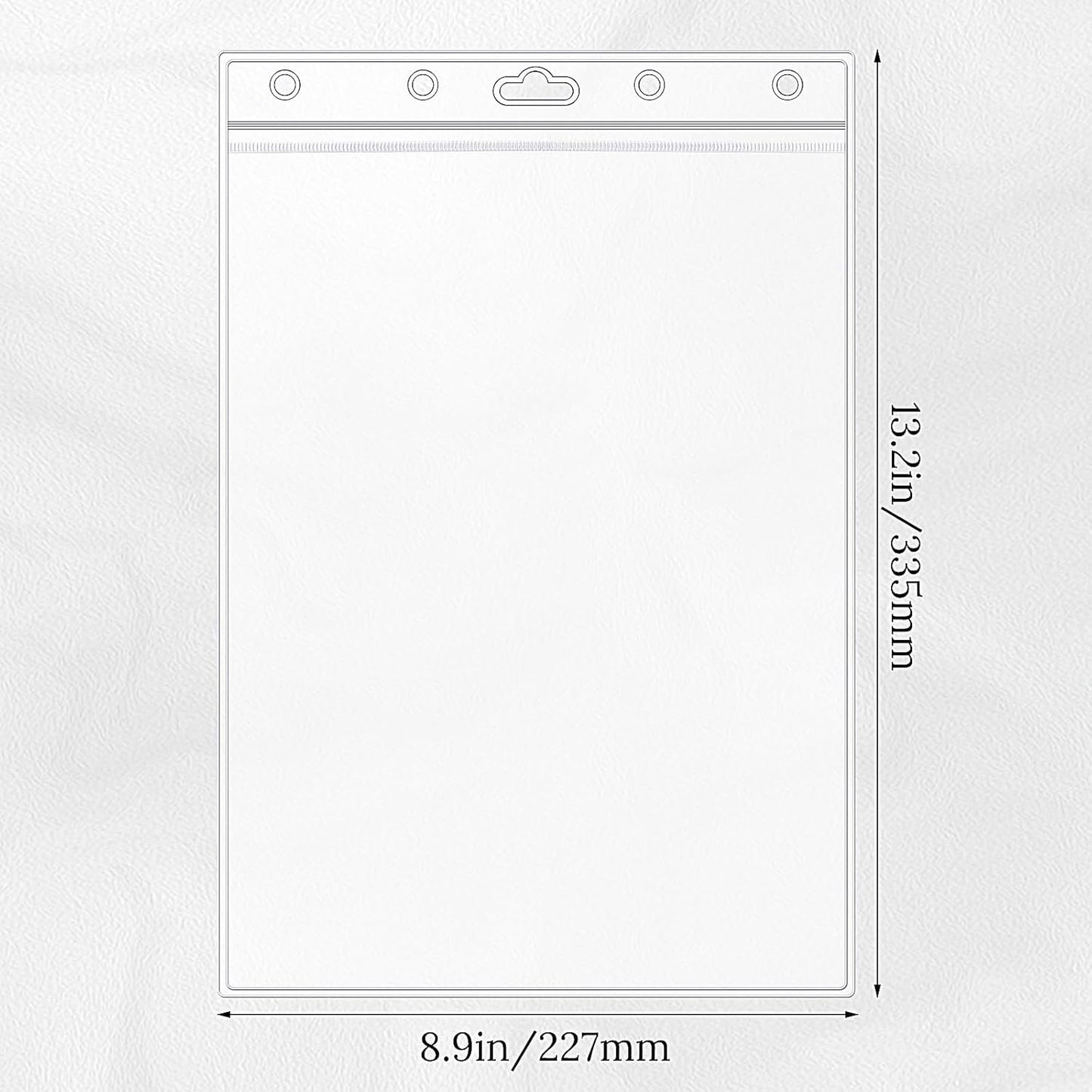 10 Pack Job Ticket Holders 8 1/2" x 11" Waterproof Zip Page Protectors Heavy Duty Dry Erase Document Storage Shop Ticket Holders