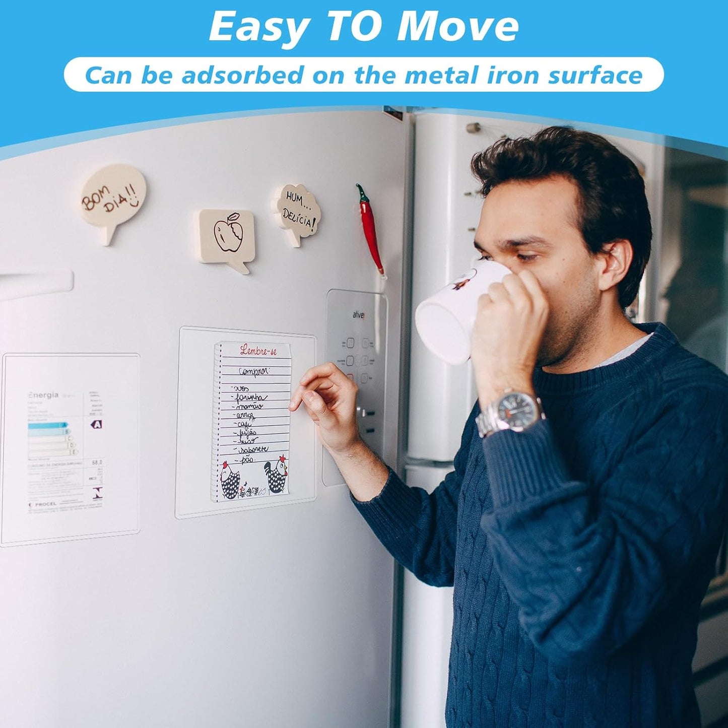 Honoson 30 Pack 8 1/2”×11” Magnetic Sign Holder Magnetic Document Holders Clear Plastic Frames for Letter Size Posters Locker/refrigerator, Home, Office, School, Children Artwork and Business Etc