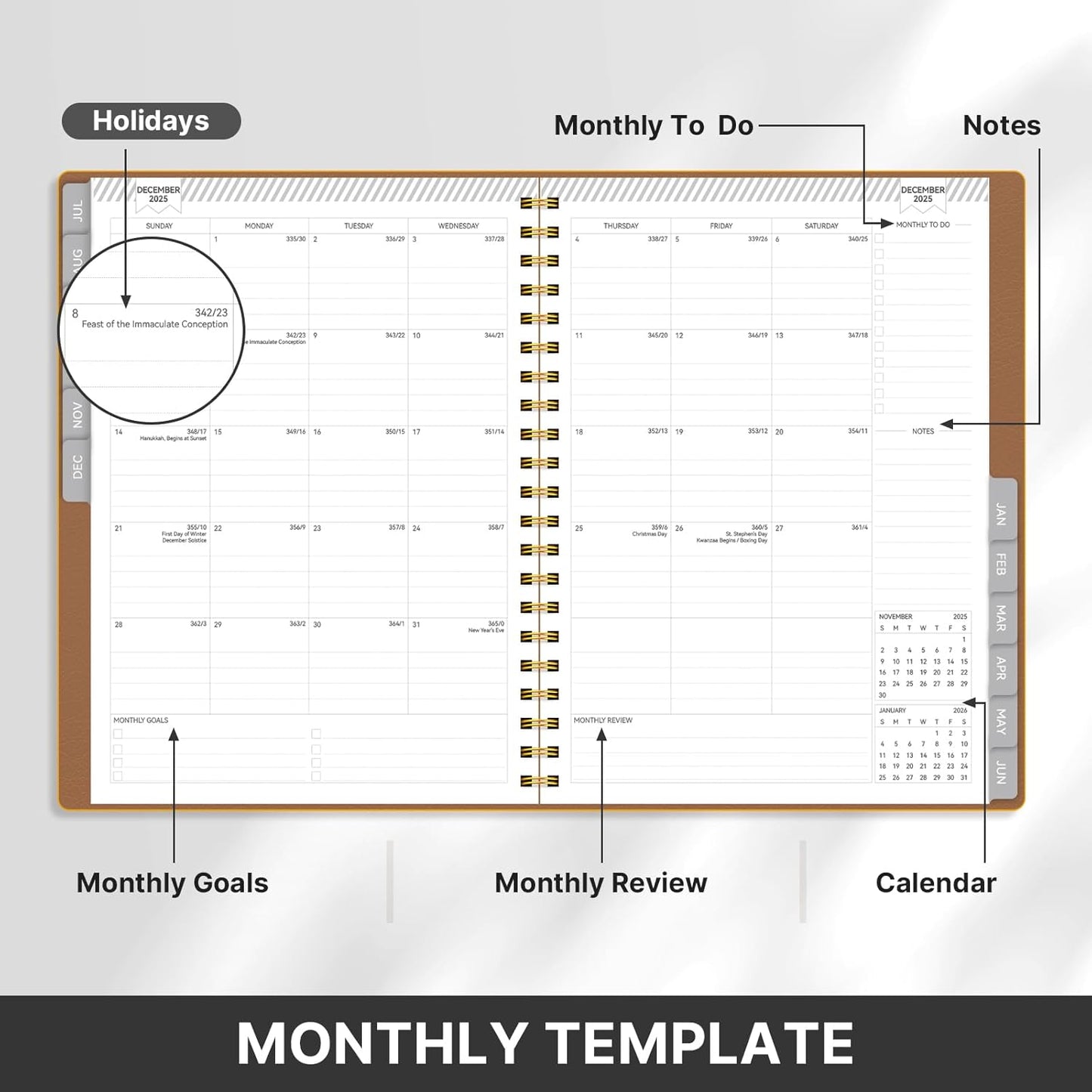 GETINK Appointment Book 2025-2026 Weekly Daily Hourly Planner 8.5"x11" Spiral Bound, Jul. 2025 - Jun. 2026, Laredule Appointment Planner 2025 with 15-Minute Increments, Flexible Cover, Purple