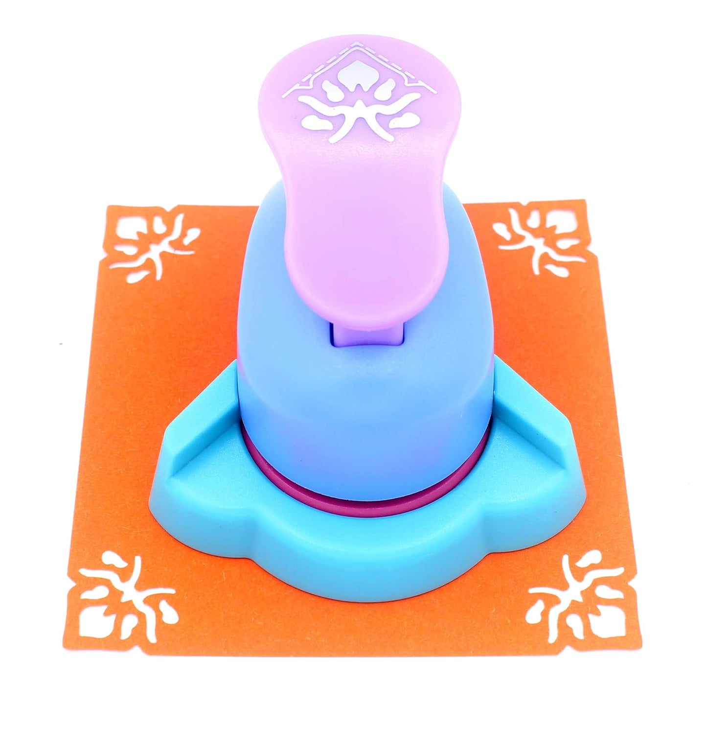 Hollow Right-Angle Embossing Punch - Handmade Scrapbooking Craft Lever Corner Punch (Peach Blossom)