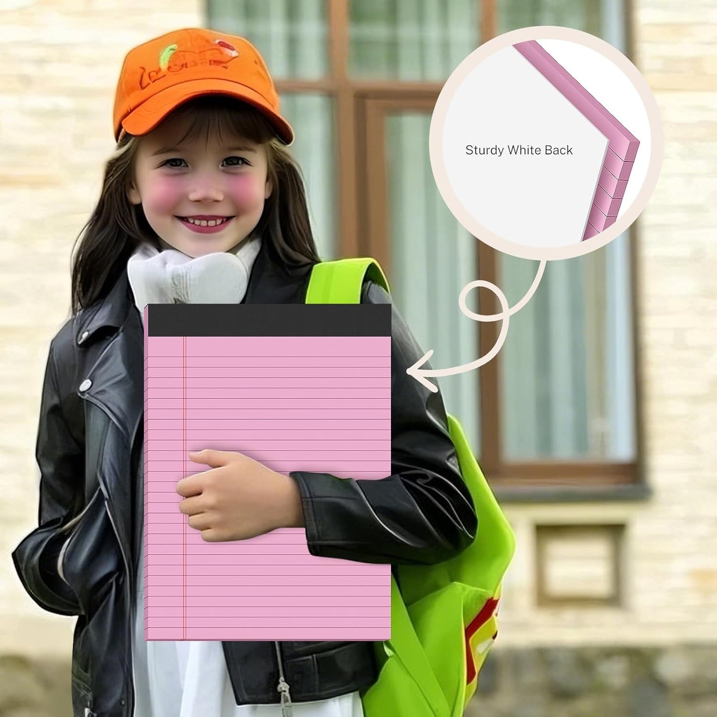 Purple Legal Pads 8.5 x 11, Notepads 8.5 x 11, Wide Ruled, 12 Pack Pink Note Pads 8.5 x 11, Pink Paper 8.5 x 11, Legal Size Paper, 30 Sheet/Notepad, Lined Paper, Writing Pads for Study, Office, Home