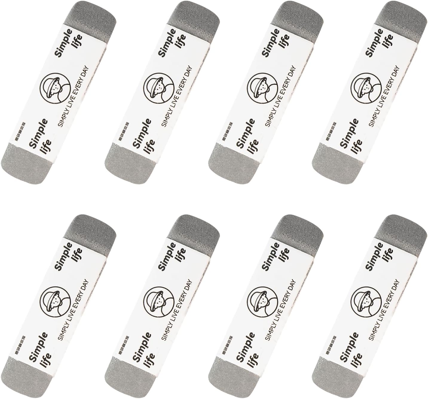 8 - Pack Sand Erasers - Frosted Erasers for Pens, Fountain Pens, and Ink - Special School and Office Supplies for Correction - Colored Pencil and Ink Eraser