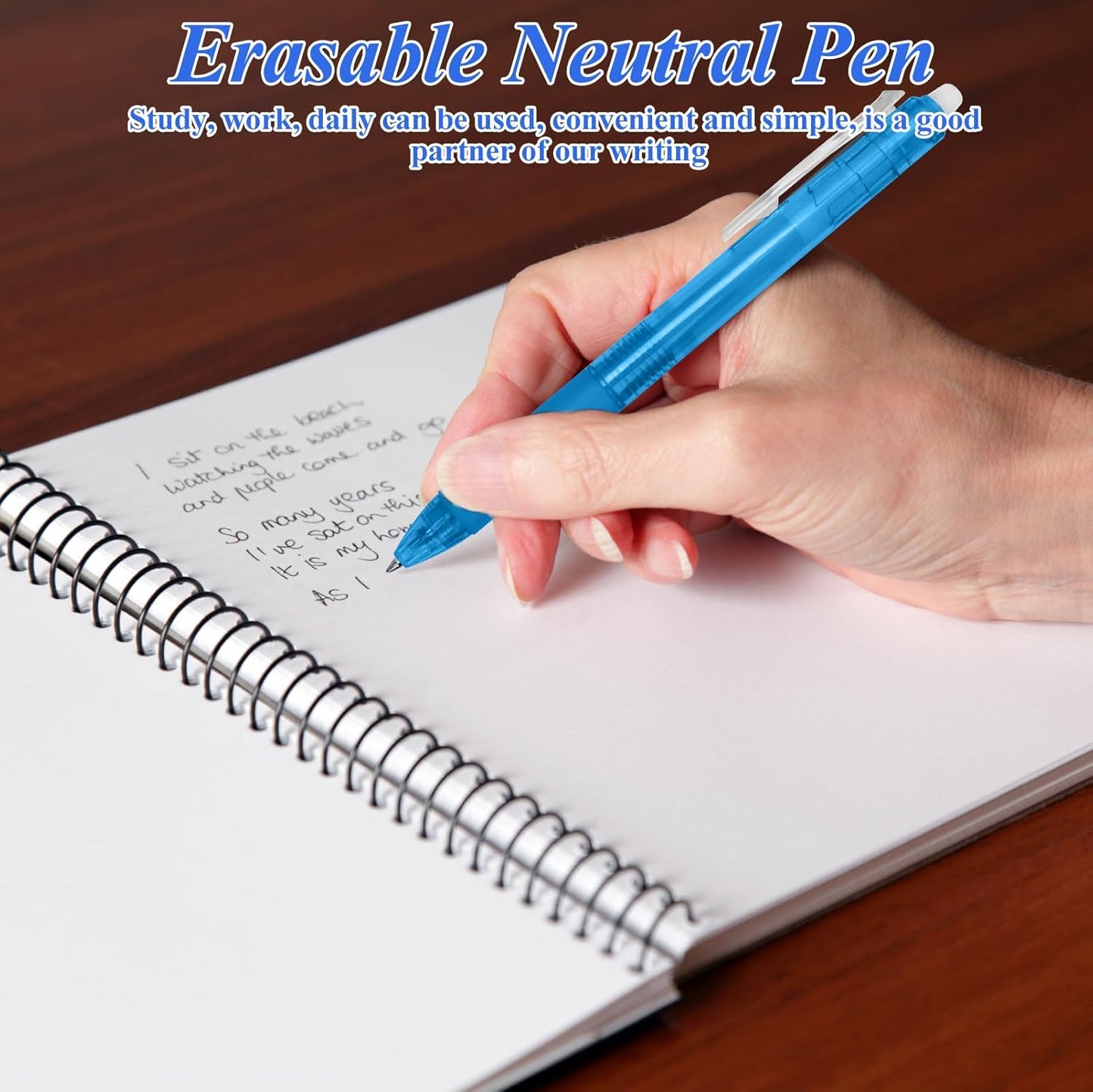 0.7 mm Erasable Gel Ink Pen Refills Compatible with Frixion Friction, Smooth Writing Multicolor Retractable Fine Point Pen Refill for School Office Home Art (Blue, 16)