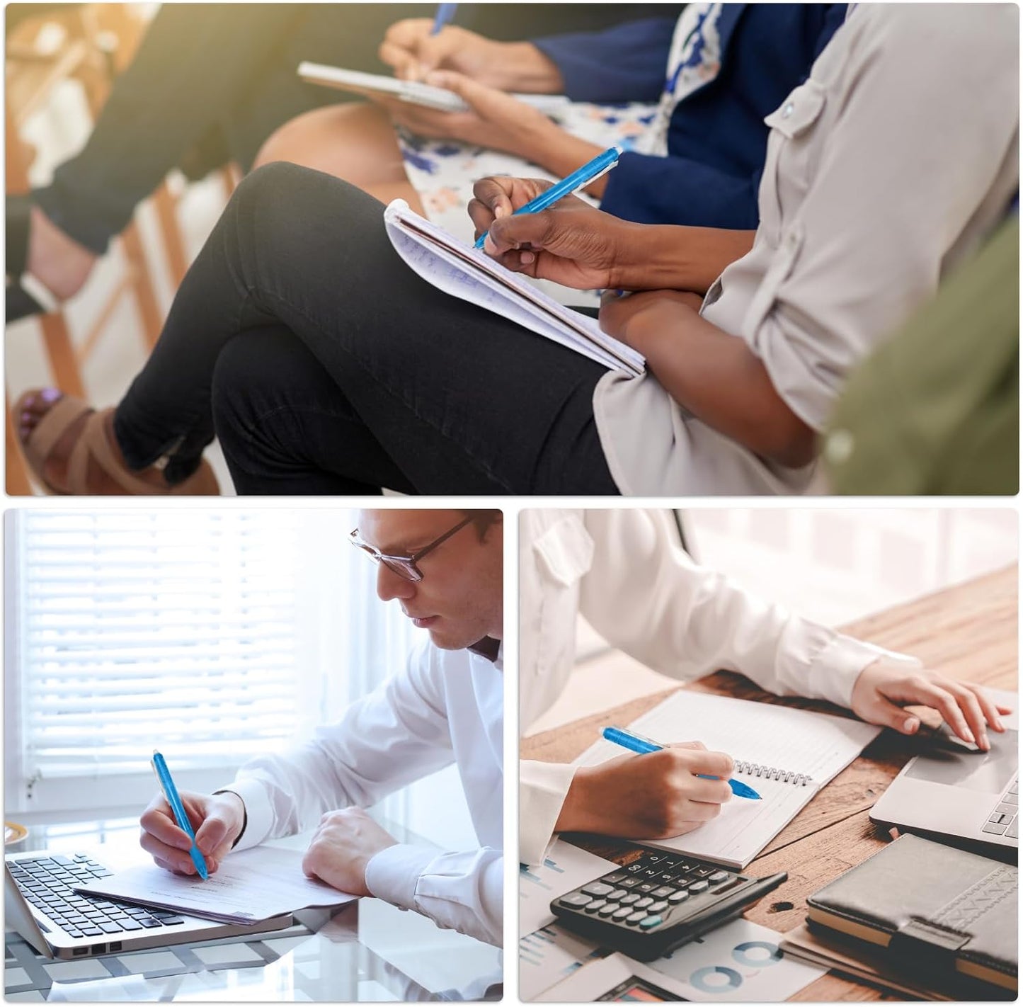 0.7 mm Erasable Gel Ink Pen Refills Compatible with Frixion Friction, Smooth Writing Multicolor Retractable Fine Point Pen Refill for School Office Home Art (Blue &Black &Red, 40)