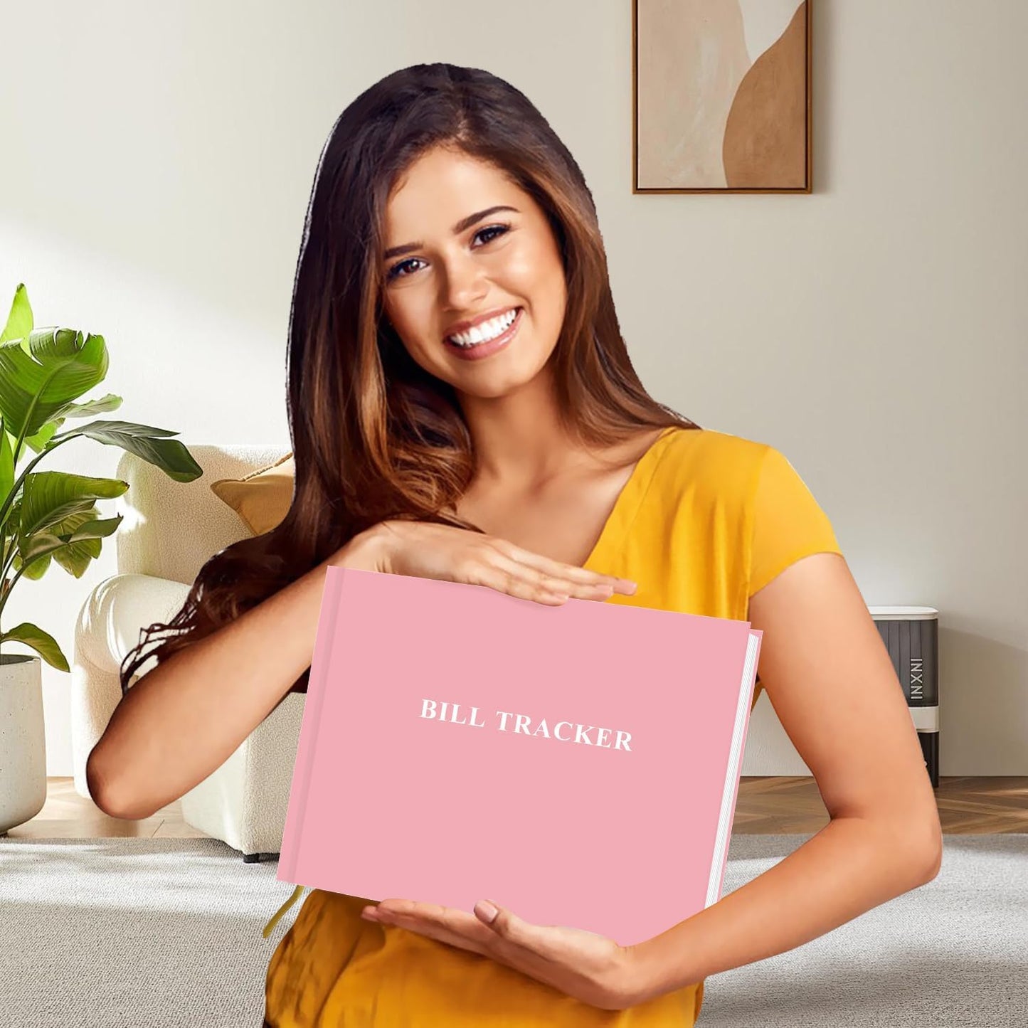 Bill Tracker Notebook - Monthly Bill Organizer & Planner for Personal Budgeting Financial, Payments Checklist Organizer, 7" x 10", Pink