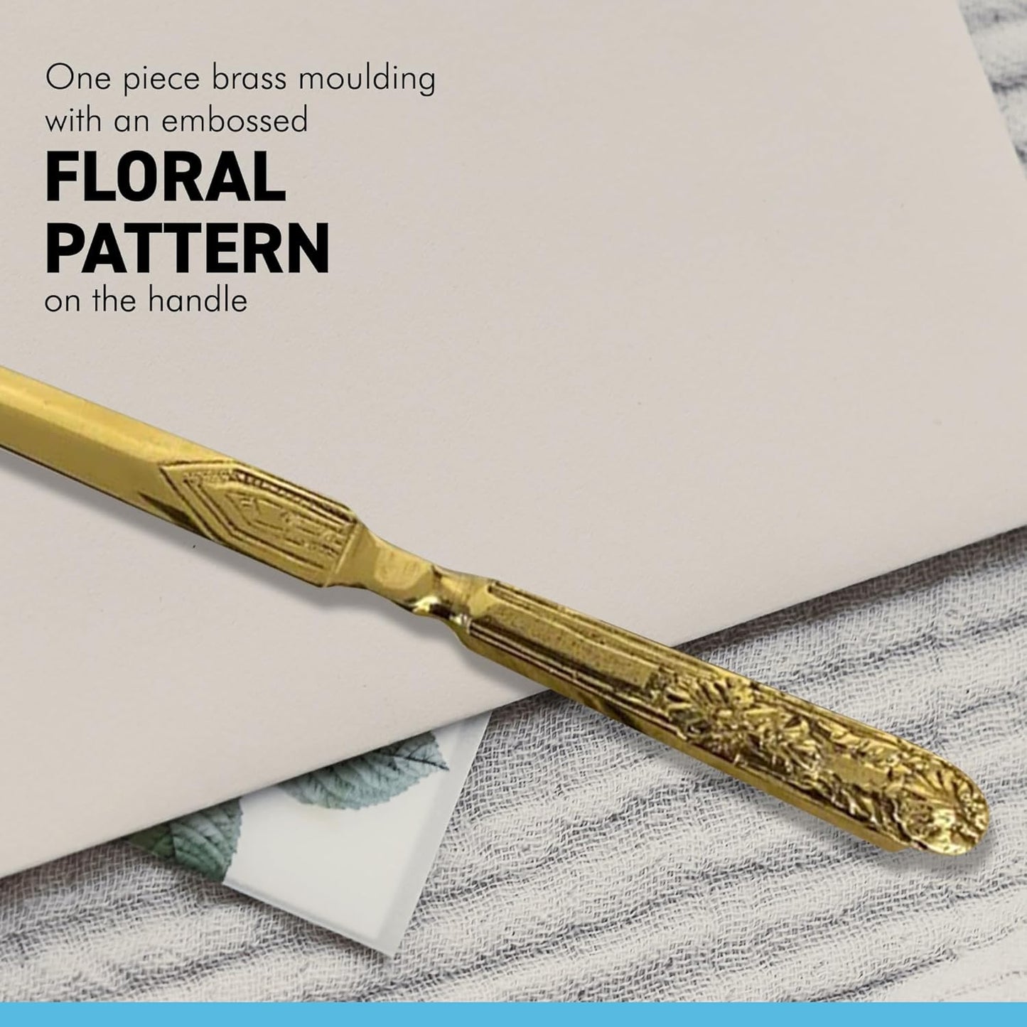 Embossed Brass Letter Opener