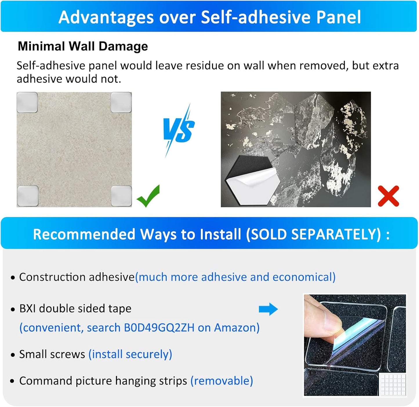 BXI Thickened Sound Absorbing Panels - 12 Pack 12 X 12 X 0.5 Inches Dense Acoustic Panels, Echo Noise Reducing Sound Panels, Tackable Studio Panels for Wall and Ceiling Acoustic Treatment