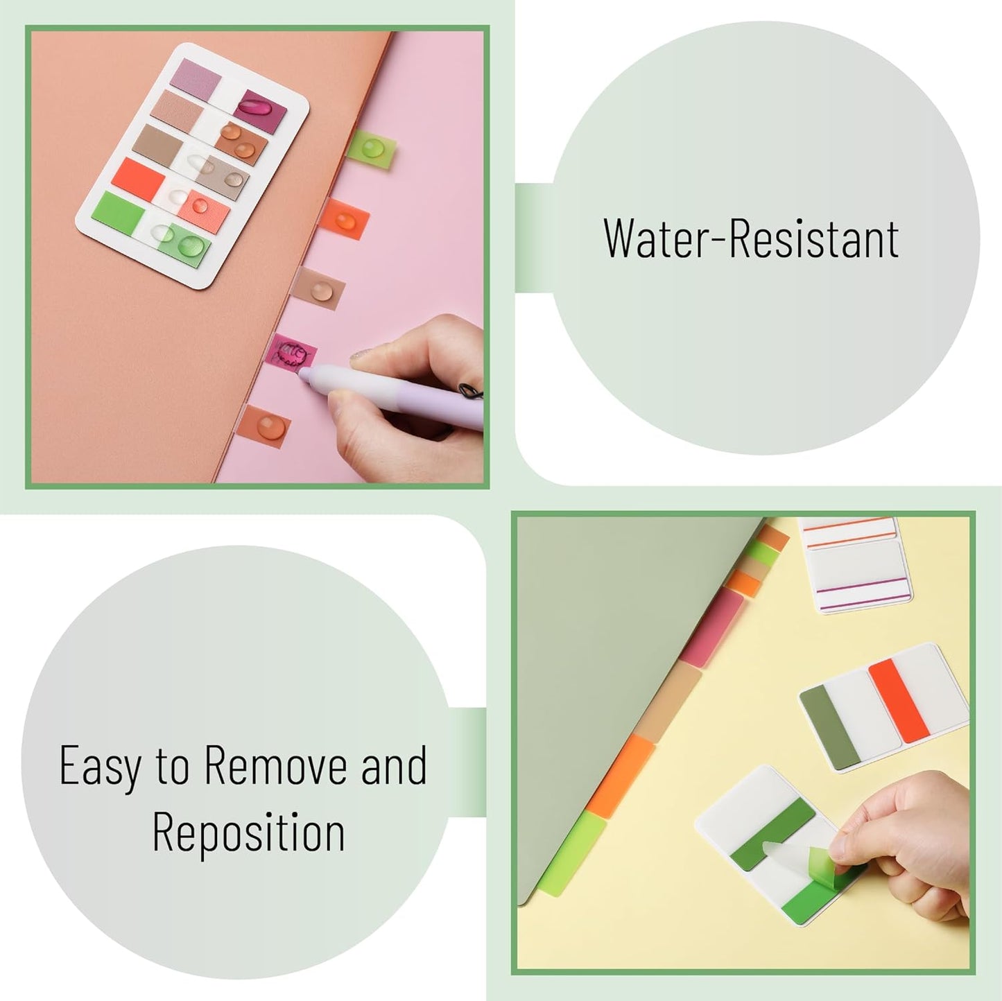 Mr. Pen- Sticky Index Tabs, 500 Pcs, 21 Sets, Colorful Sticky Tabs for Notebooks, Page Markers, Page Tabs for Binders, Page Tabs Sticky Tabs for Books, Notebook Tabs, Book Sticky Tabs for Notebooks