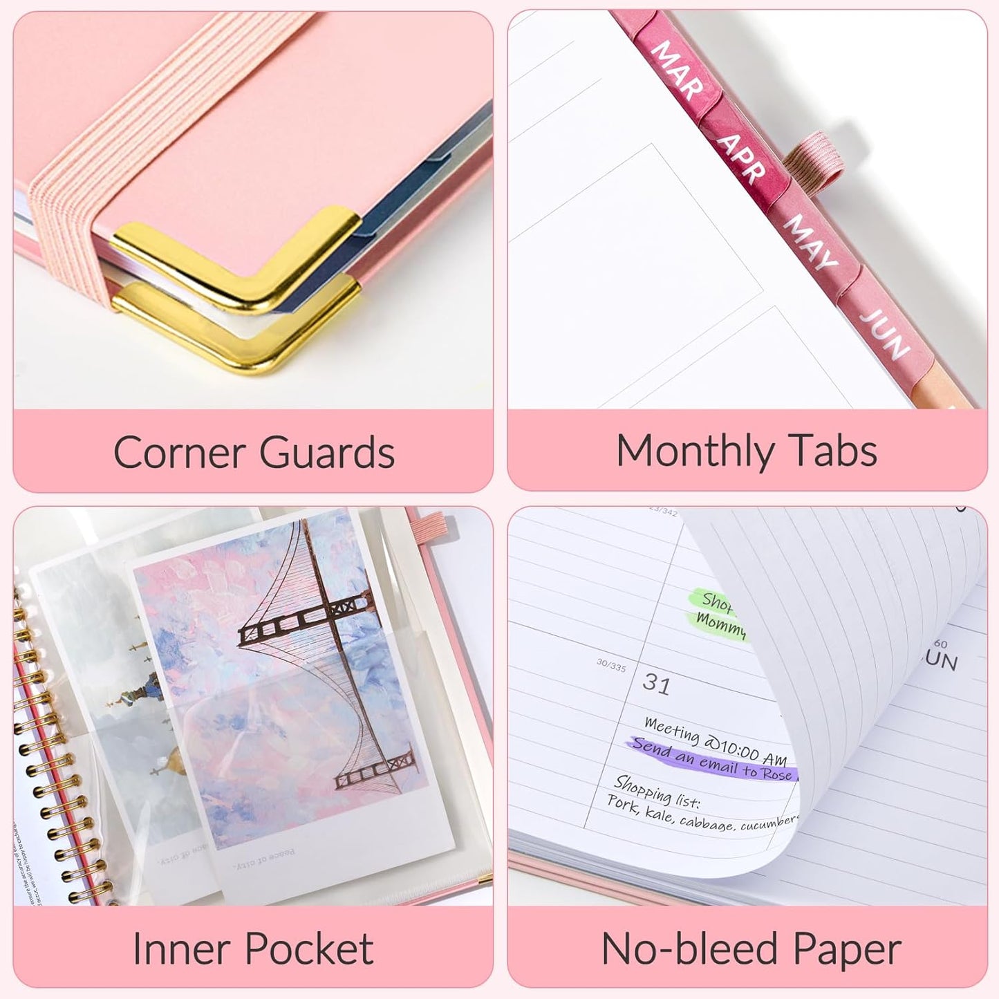 Forvencer Planner 2026-2027, 18 Month Weekly and Monthly Calendar Planner, Jan 2026 -June 2027, 6.3" x 8.4", Daily Agenda Book with Tabs, College Organizer Notebook, School Supplies for Student Teacher Classroom, A5, Purple