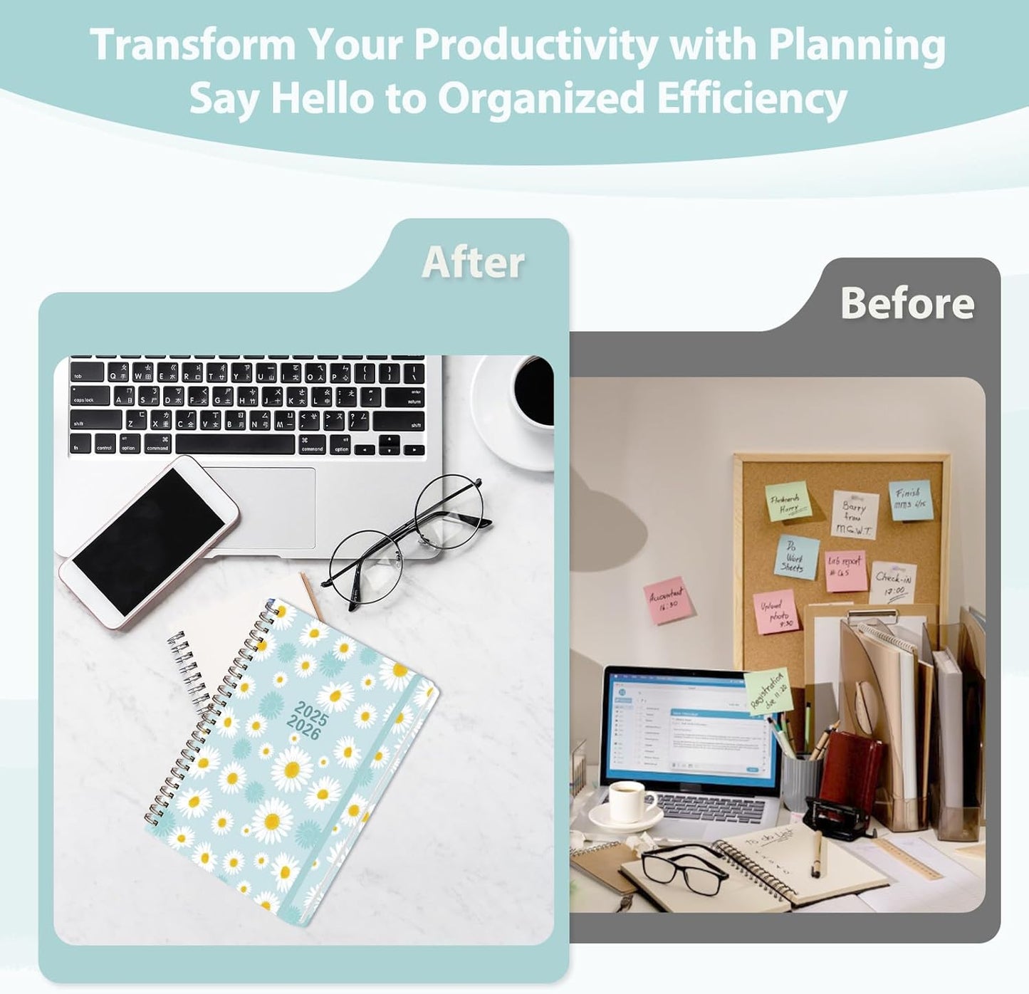 Planner 2025-2026, Weekly and Monthly Calendar Academic Planner (July 2025 - June 2026), Hardcover Teacher School Student Agenda with Tabs, Ideal for School Office Supplies, A5 (6.3" x 8.5")