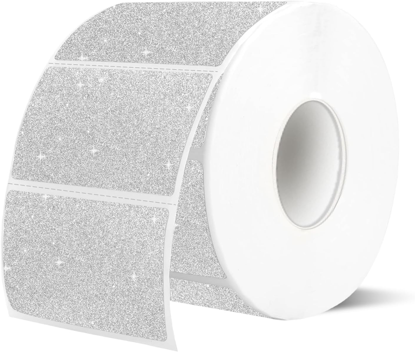 2.25"x1.25" Direct Thermal Labels, Holographic Thermal Printer Labels for Barcode, Self-Adhesive Address Shipping Thermal Label Stickers-1 Roll, 300 Labels, Holographic Shiny Silver