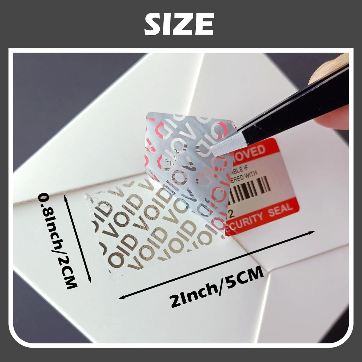 110pcs Tamper Proof Barcode Stickers,Security Label, Warranty Void Sticker with Individual Serial Number,Sealing Label for Package(2x0.8 inches)