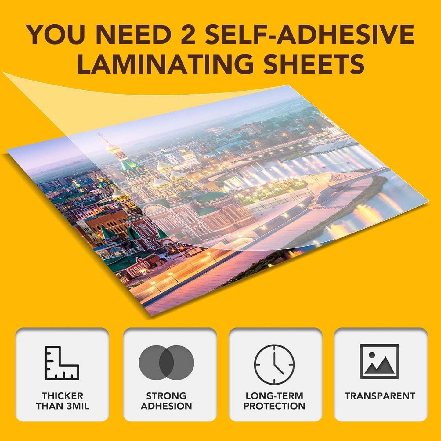 180 PCS Self-Adhesive Laminating Sheets, 9 x 12 Inches Self Adhesive Contact Paper, No Heat No Machine Needed Self Sealing Laminate Sheets