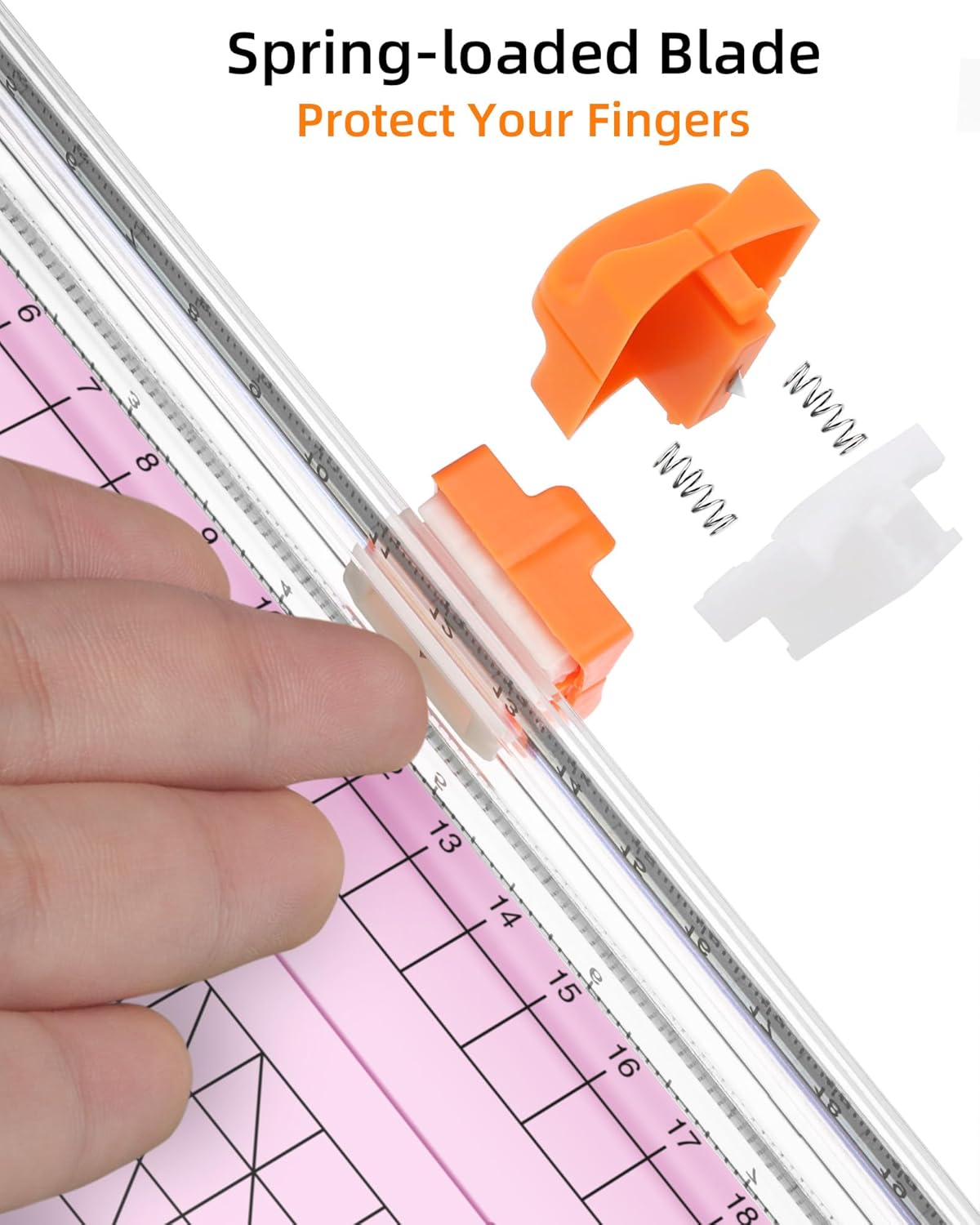 Firbon Pink A5 Paper Cutter, Straight Small Paper Trimmer with Side Ruler for Scrapbooking Craft, Paper, Coupon, Label, Cardstock