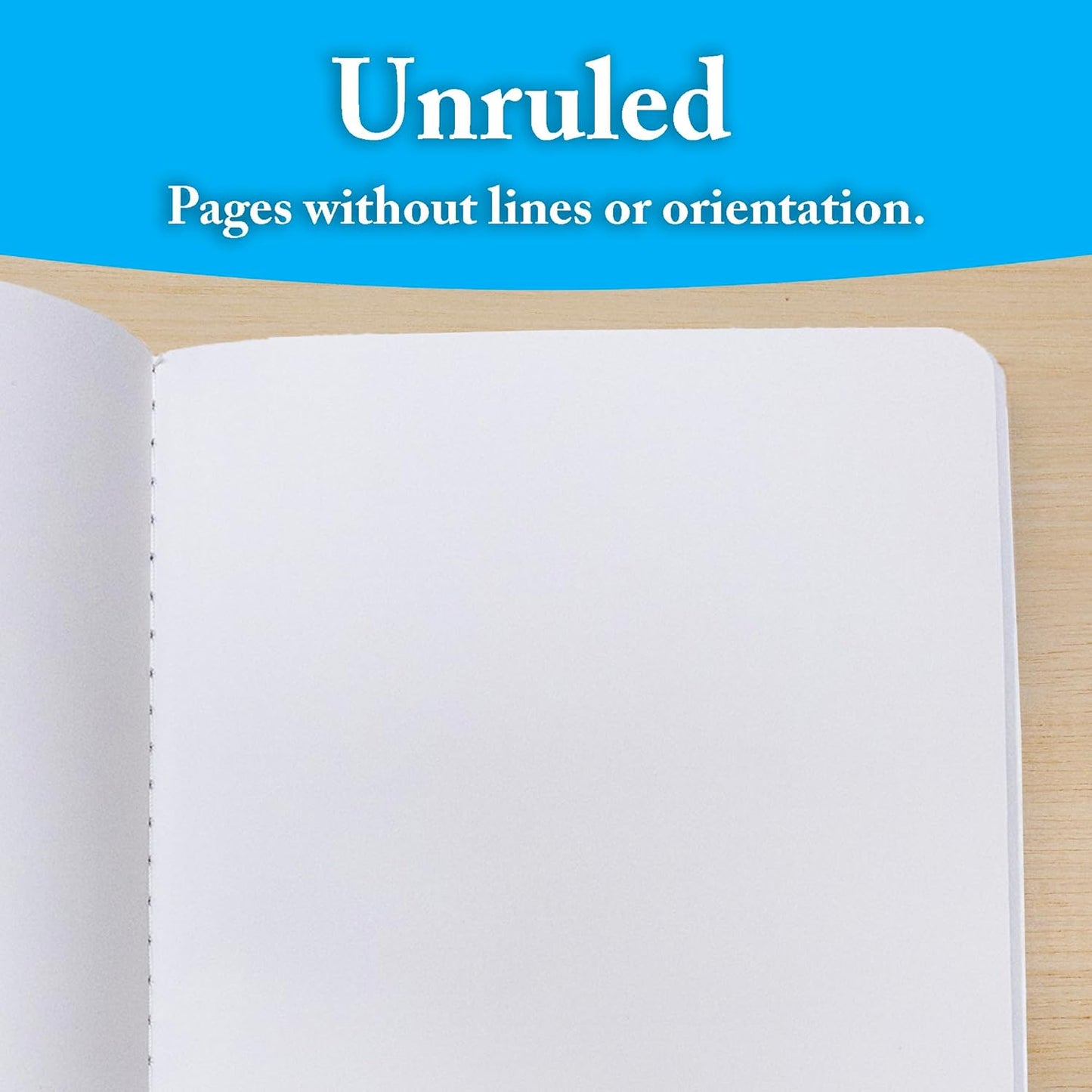 BAZIC Composition Book Blue Marble Unruled Ruled 100 Sheet Notebook, Blank Page Journal Comp Notebooks for School, 48-Pack