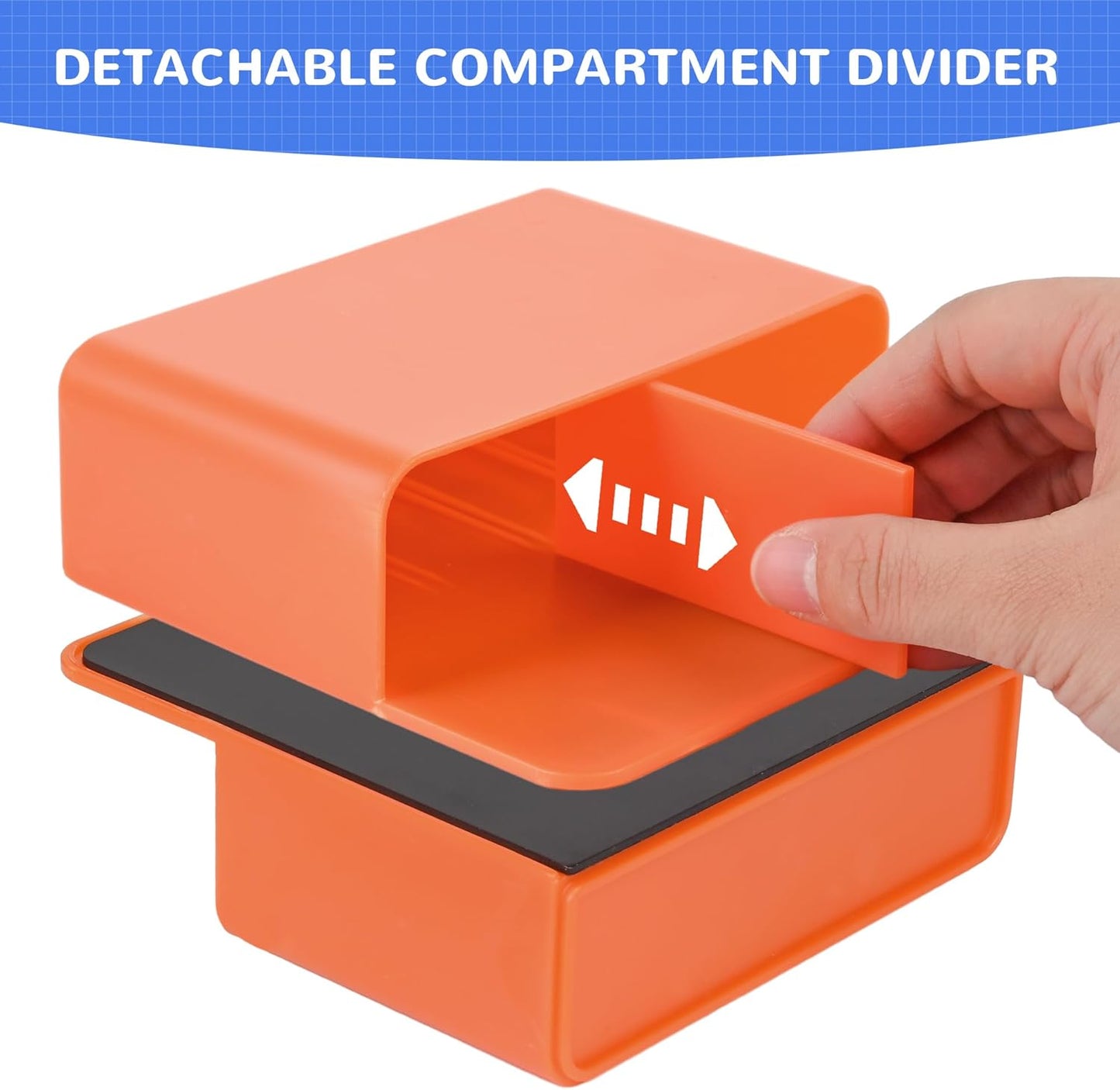 Magnetic Dry Erase Marker Holder, Magnetic Pen Marker Holder for Whiteboard, Fridge, Locker Accessories, School, Office, Home, Magnet Pen Cup,1 Pack, Orange