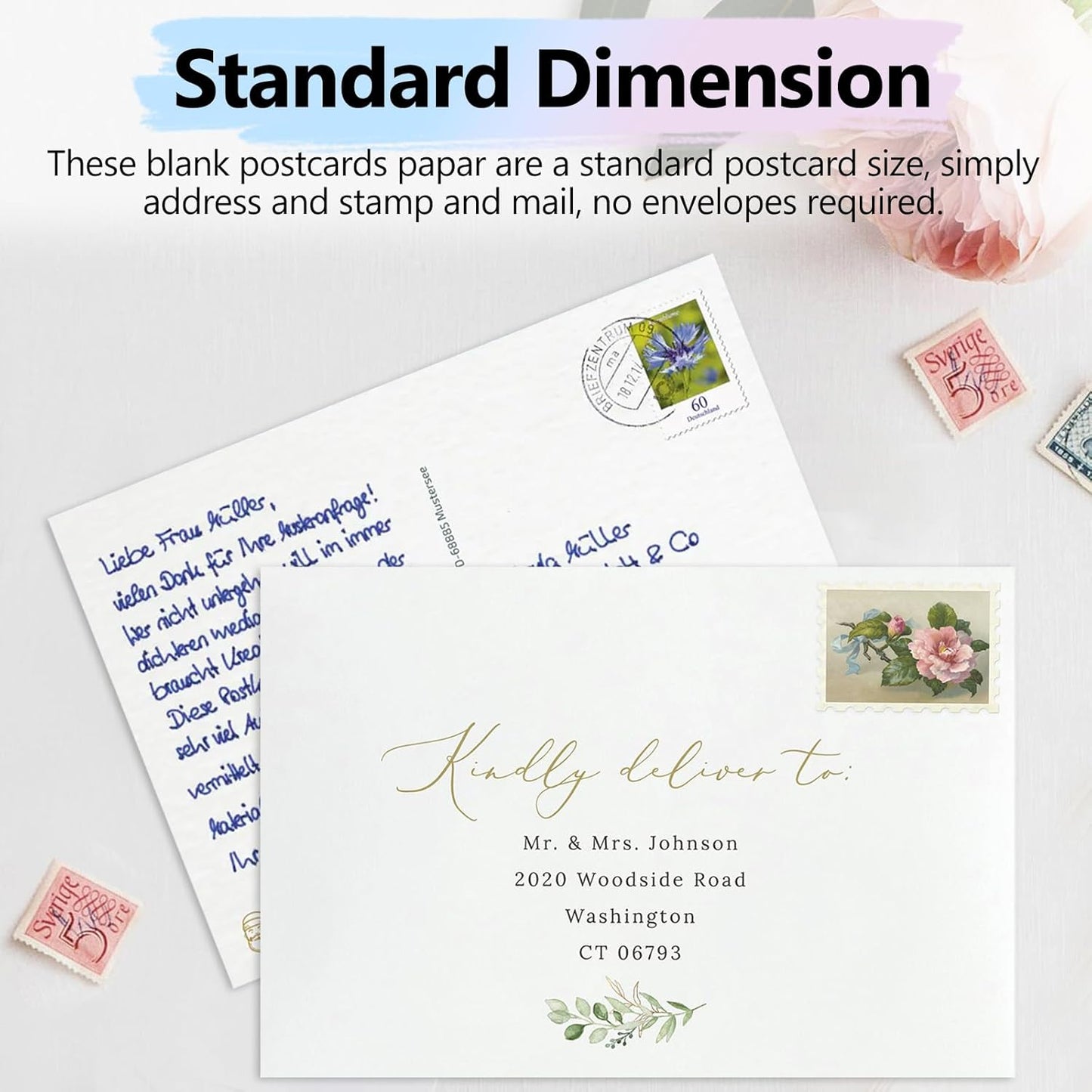 Utron 110 Sheets 4x6 Cardstock, 270 GSM Blank Postcard Paper, Matte White Printable Postcards for Making blank Index cards, Wedding Invitation cards, Thankyou Cards