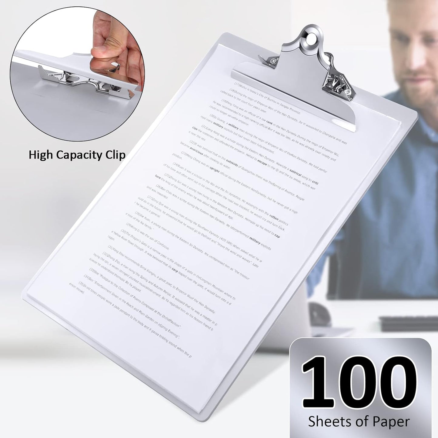 12 Pcs Metal Clipboard Heavy Duty Aluminum Clipboards 12 x 9 Inch Metal Clip Board with Low Profile Clip A4 Letter Size Document Holder for Office School Medical Jobsite Laboratory