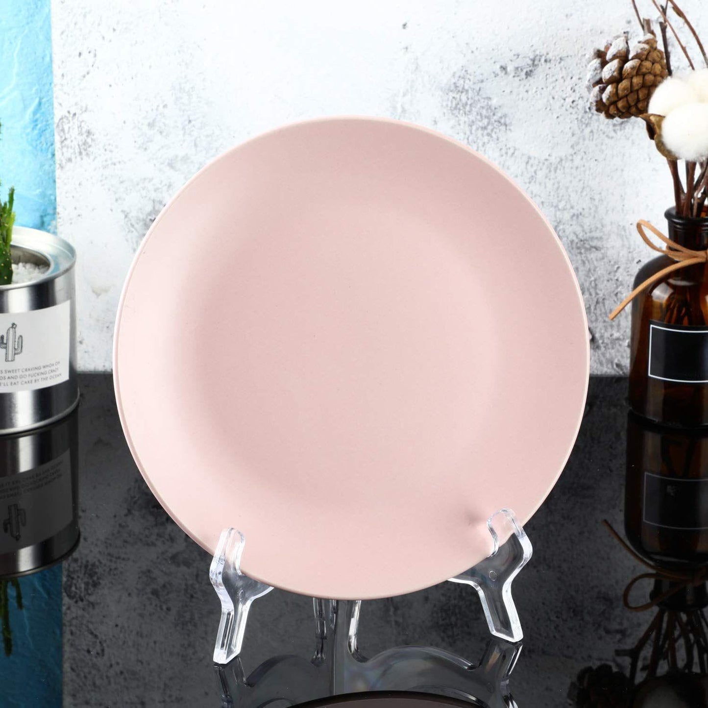 HESTYA 3 Pieces 4.5/7/9.8 Inch Clear Acrylic Easels Display Stands Plate Stands Holders to Display Pictures or Other Items for Weddings, Birthdays, Home Decoration, Tables