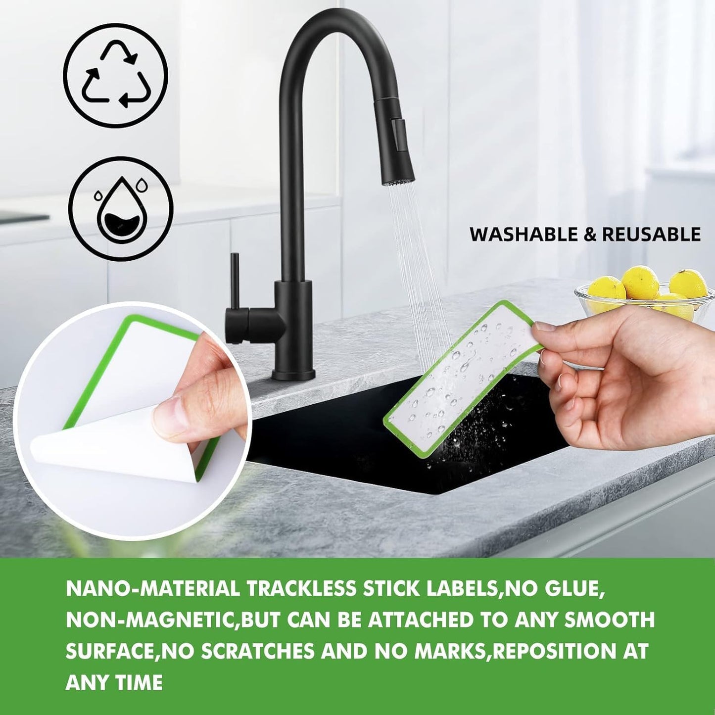 84pcs Dry Erase Labels Reusable Sticky Notes for Organizing Storage Jars All Purpose Use Label Stickers Removable Tags for Kitchen Office School Great Gifts Choice (1x2 Inches)