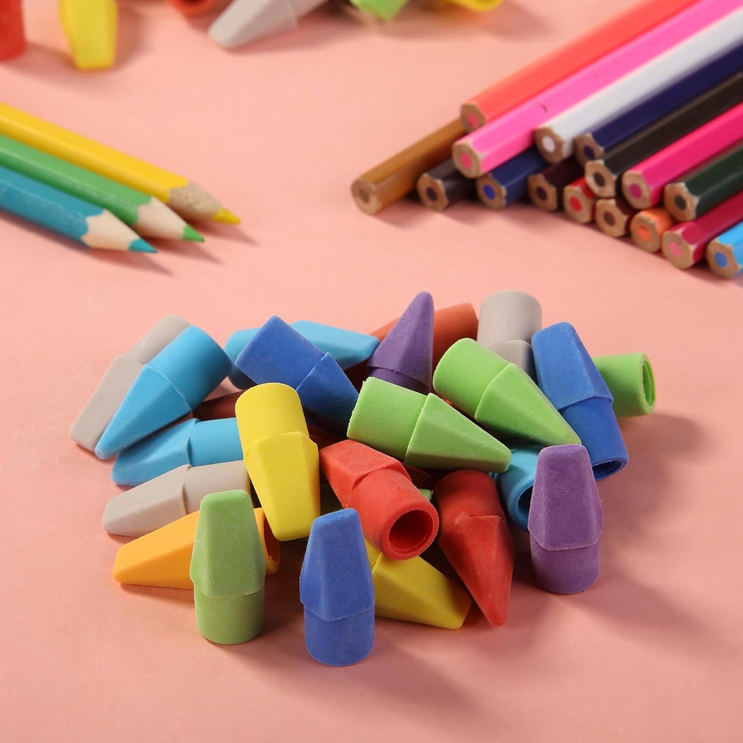 Mr. Pen- Pencil Erasers Toppers, 120 Pack, Colorful, Latex Free, No Smudge, Mr Pen Erasers for Pencils, Pencil Top Erasers, Eraser Caps, Eraser Tops