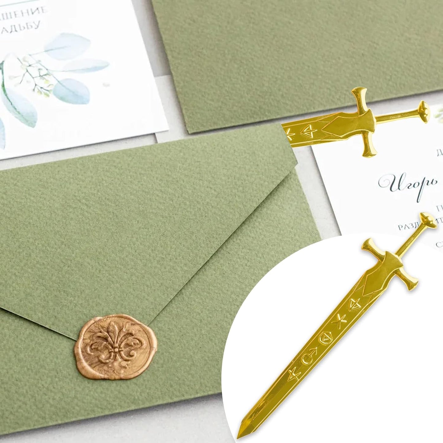 Golden Metal Letter Opener Office Letter Opener Knife Metal Plated Envelope Opener Ergonomic Grip Handle Practical Ornamental Letter Opening Tool