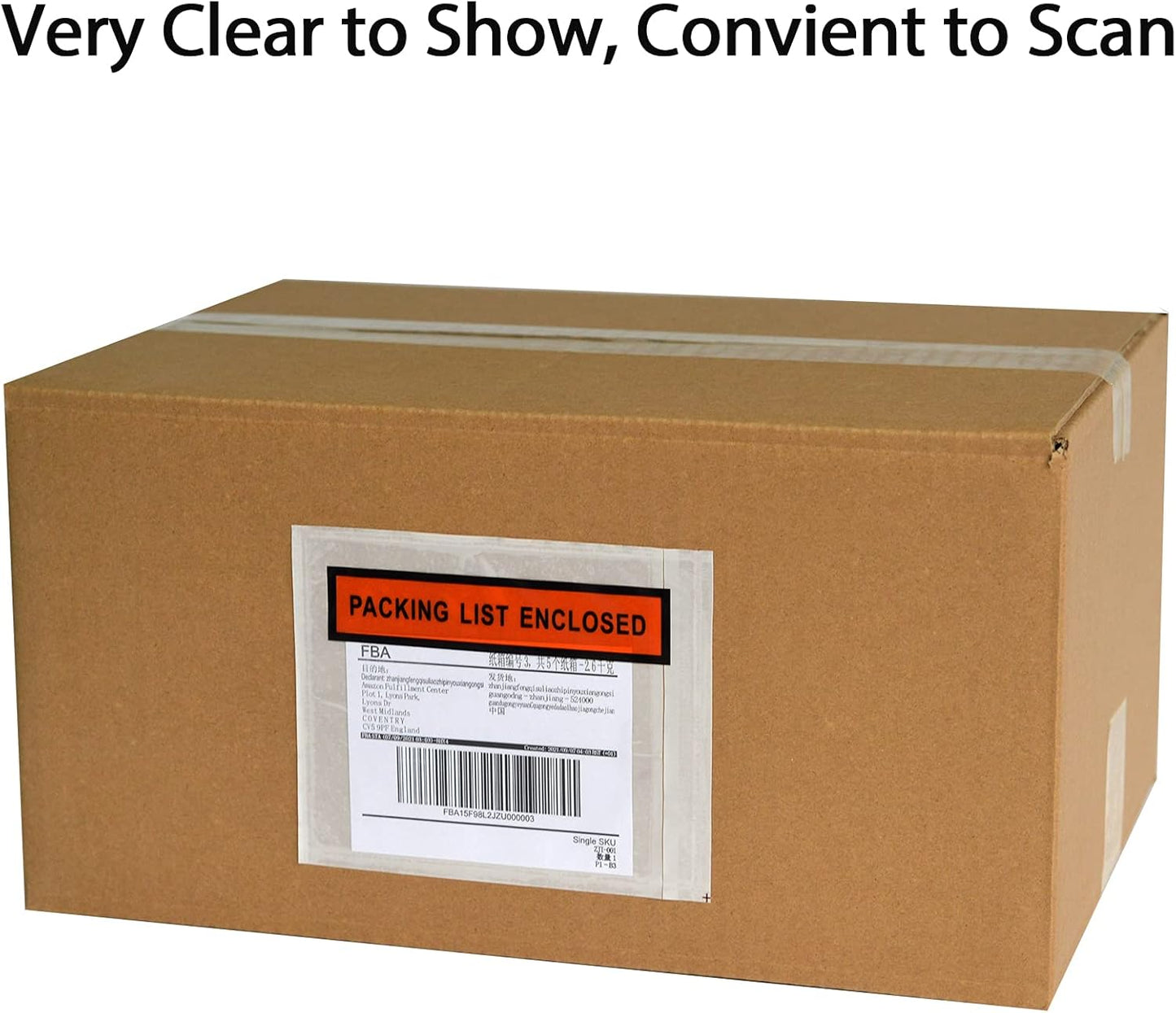 1000 PCS 4.5"x 5.5" Clear Self-Adhesive Packing List Envelopes - Shipping/Mailing Pouch Enclosed Bags for Packing Slips Invoice