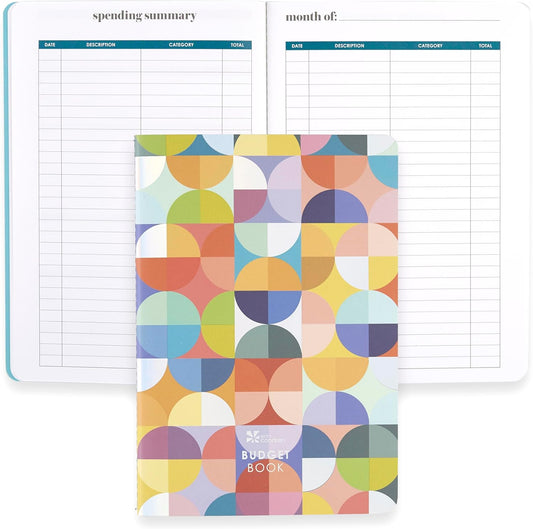 Erin Condren Budget Book Petite Planner - Achieve Financial Goals with Style - Abstract Circles