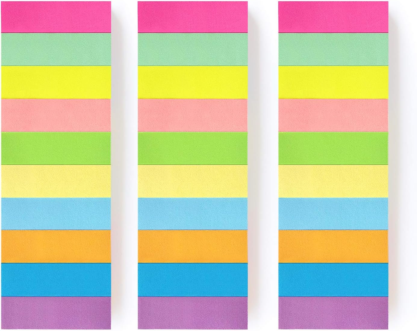 30 Pads 0.6x2 Inch Sticky Notes Flags Tabs Page Markers 10 Bright Color Sticky Index Tabs Page Flags 80 Sheet/Pad