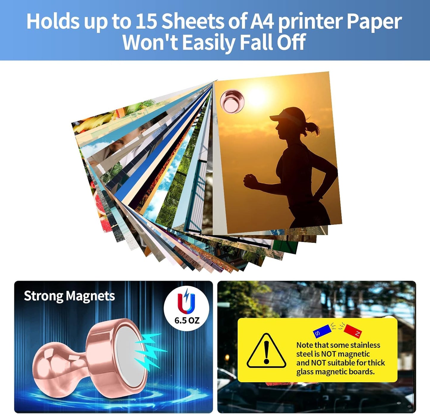 12Pack Rose Gold Fridge Magnets Refrigerator Magnets Adults Magnets for Whiteboard School Office Locker Kitchen Decorative Small and Strong