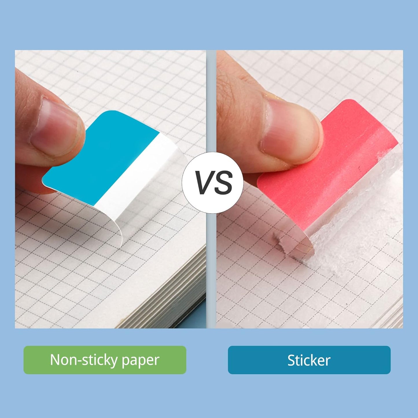 Golcellia 480 Pieces Sticky Tabs Transparent Sticky Notes, Colored Page Markers for Bookmarks, Writable and Repositionable Index Annotation Tabs