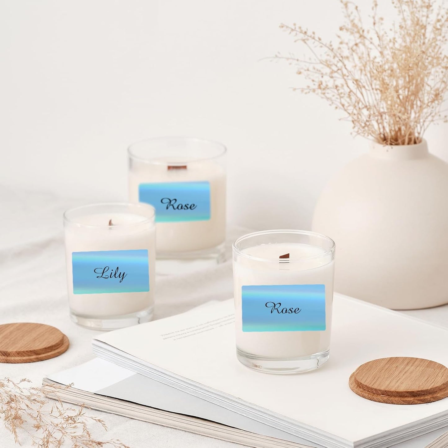 2.25"x1.25" Direct Thermal Labels, Holographic Thermal Printer Labels for Barcode, Self-Adhesive Address Shipping Thermal Label Stickers-1 Roll, 300 Labels, Holographic Blue