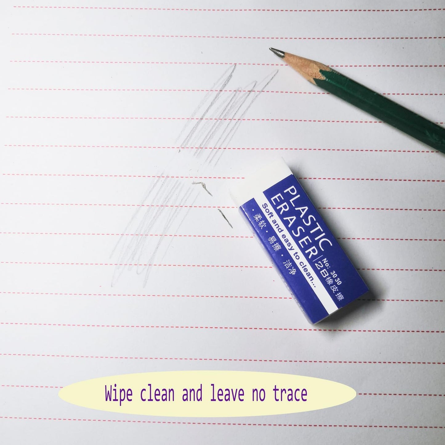 Dreamm White Erasers 6 Pack Pencil Erasers White Erasers for Kids Bulk for Students School Supplies Office Prize Gifts (White 6 Pcs)