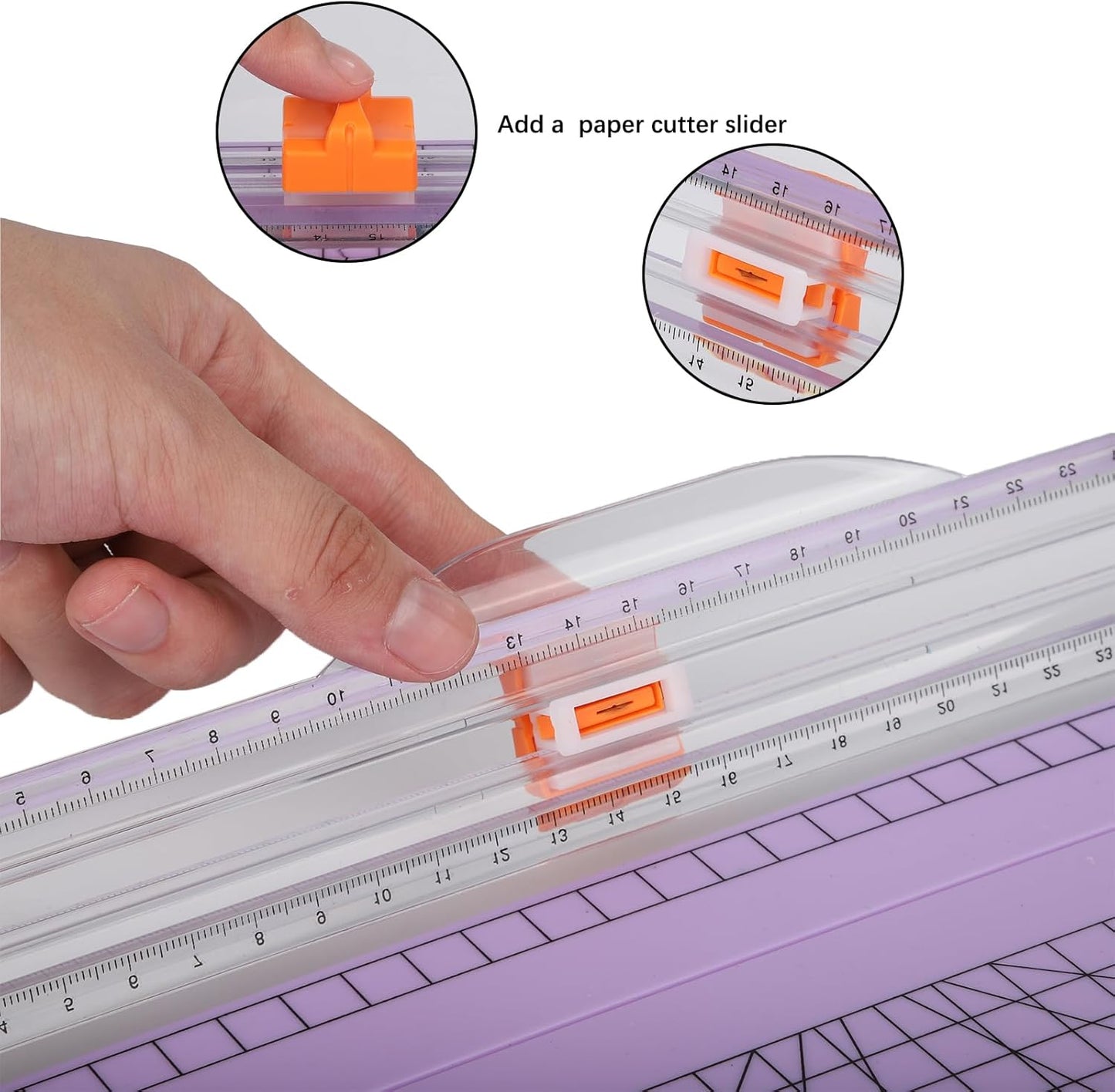 A4 Paper Cutter -12 Inch Paper Trimmer with 2pcs Replacement Blades with Safeguard Side Rulerfor Cut Gift Card,Coupon,Label, Cardstock,Photo