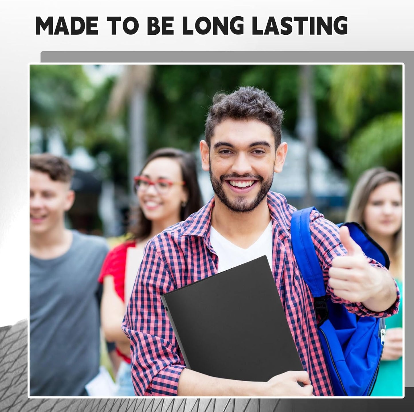 Henoyso 36 Pcs 3 Ring Binder 1/2'' Round Fits Letter Size 8. 5'' x 11'' Paper Plastic Flexible Binder Holds 100 Sheets with 1 Pockets Versatile Organizer for Office Home School (Black)