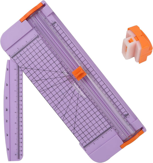 A4 Paper Cutter -12 Inch Paper Trimmer with 2pcs Replacement Blades with Safeguard Side Rulerfor Cut Gift Card,Coupon,Label, Cardstock,Photo