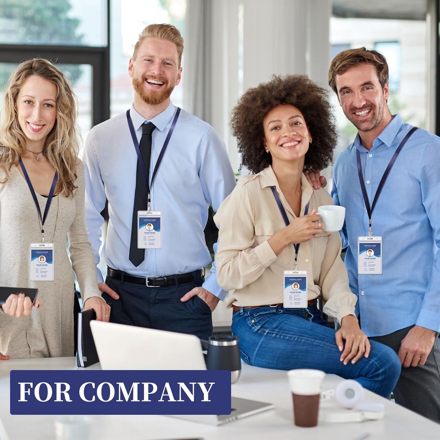 Harloon 150 Pcs Lanyards Breakaway Bulk Neck Flat Lanyard with Detachable Buckle and Clip Swivel Hooks for Badge Holder