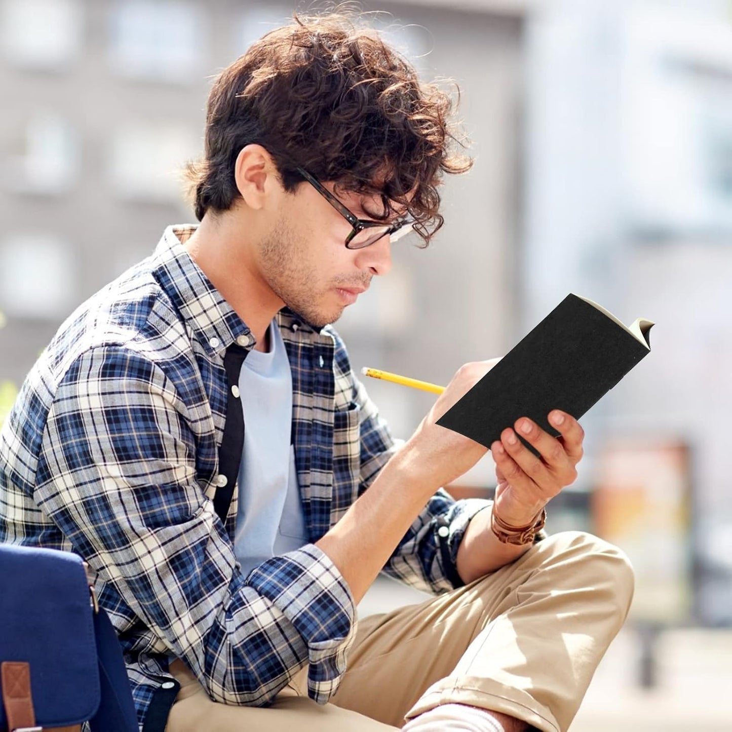 Thenshop 50 Pack Mini Pocket Kraft Notebooks Bulk 4 x 4 Inch Journal Notepads with Dot Memo Sketchbooks Writing Notepad for Party Favors Supplies(Black,Blank Page)