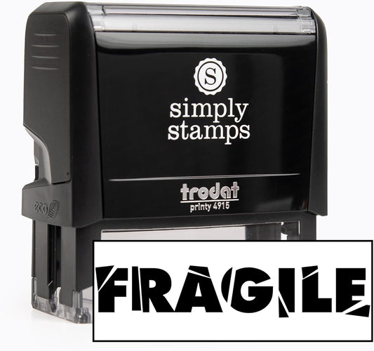 Fragile Office Stamp | 4 Different Sizes | 20 Designs | Multiple Color Options | Perfect for Quick Validation of Office Documents (Fragile, Xtra Wide)