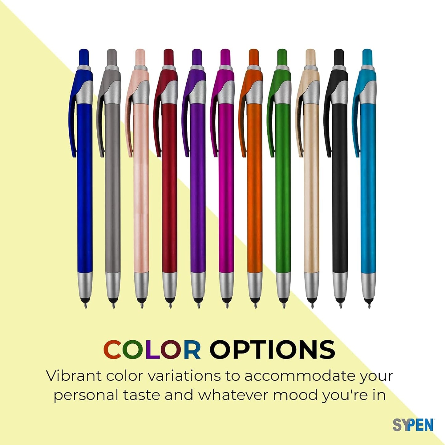 Personalized Pens in BLUE INK With your Custom Logo or Text Pens-Pack of 450- for Marketing, Parties, and Events, 2 in 1 Capacitive Stylus & Ballpoint Pen Compatible With Touchscreen Devices, Gold