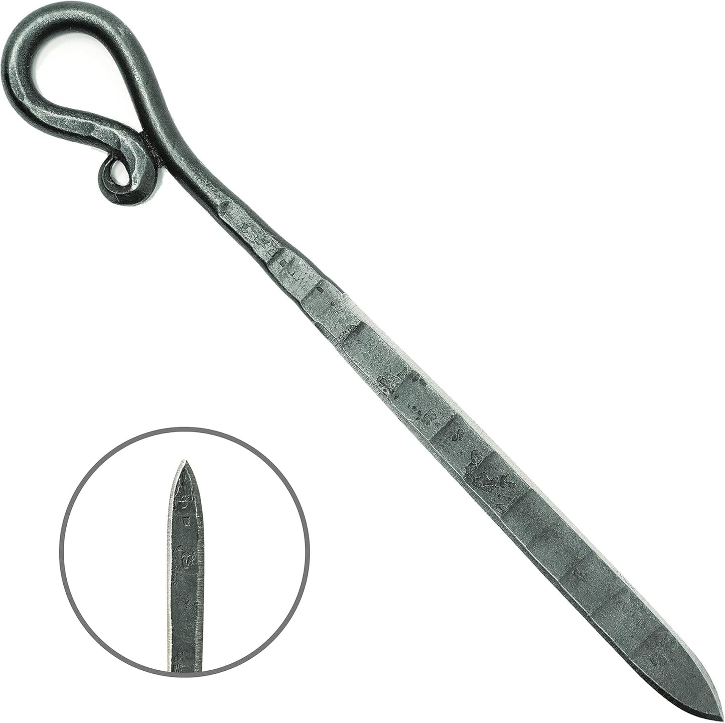 Letter Opener Cast Iron Knife Luxury, Rustic & Antique Style Desk Accessory for Cutting Open Paper Envelopes & Packages Made in USA Reverse Curl