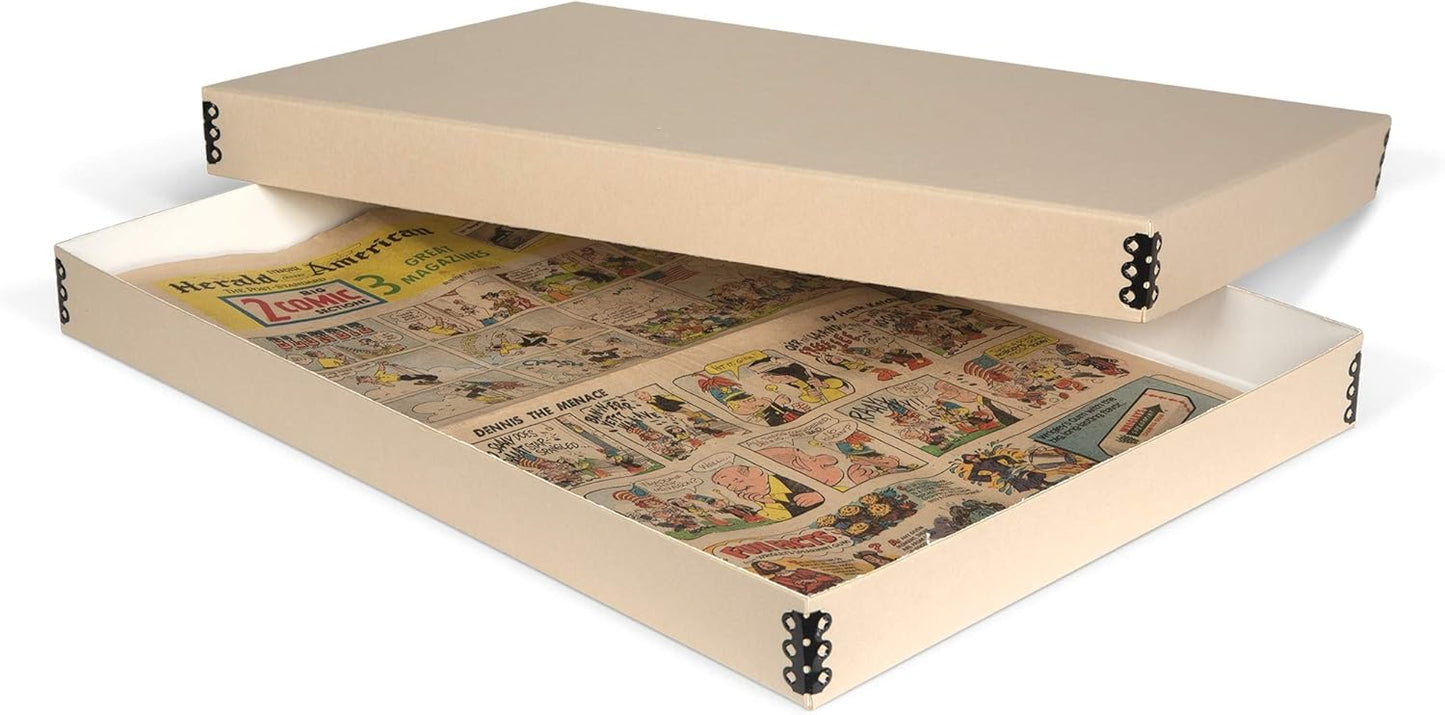 Gaylord Archival Tan Newspaper Preservation Box - 15W x 22L x 2" H