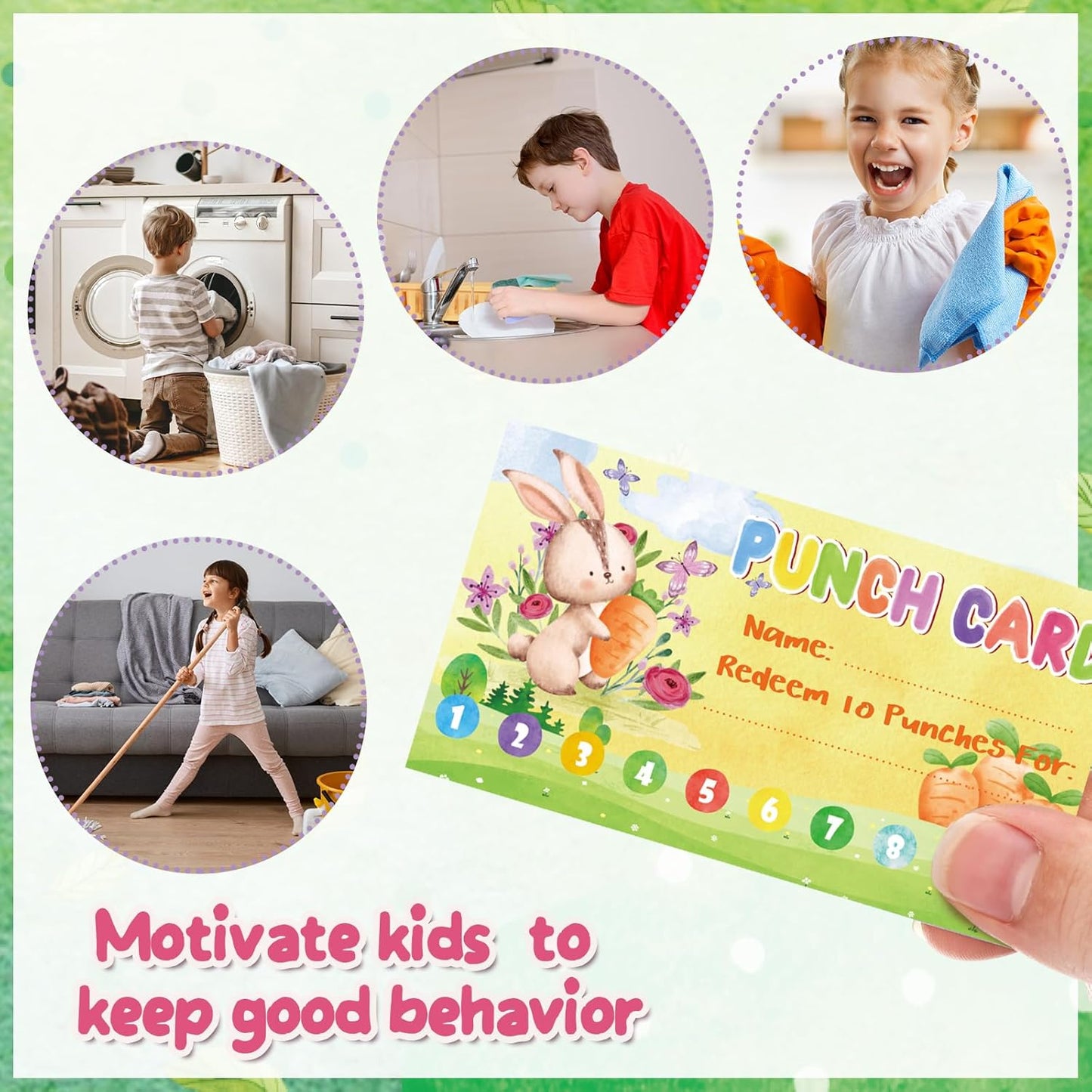 Fumete 400 Pcs Punch Cards for Classroom Reward Cards Behavior Incentive Loyalty Awards for Kids Students Teachers School Business, 8 Styles, 3.5 x 2 in(10 Cute Animal Punches Style)