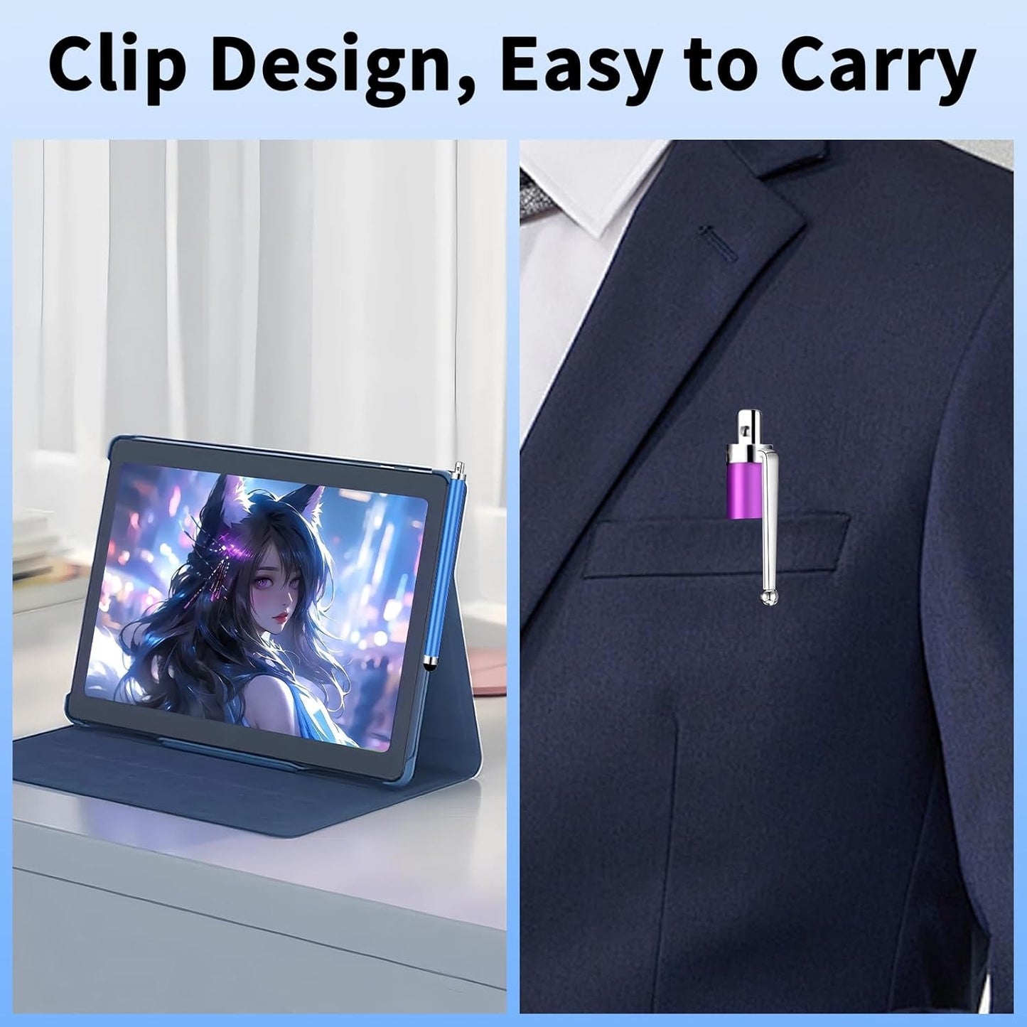 10 Pack Stylus Pen,High Precision and Sensitivity Stylus for Everyday Writing,Stylus Pen for Touchscreen Drawing,Universal Stylus Compatible with Touch Screens,10 Colors