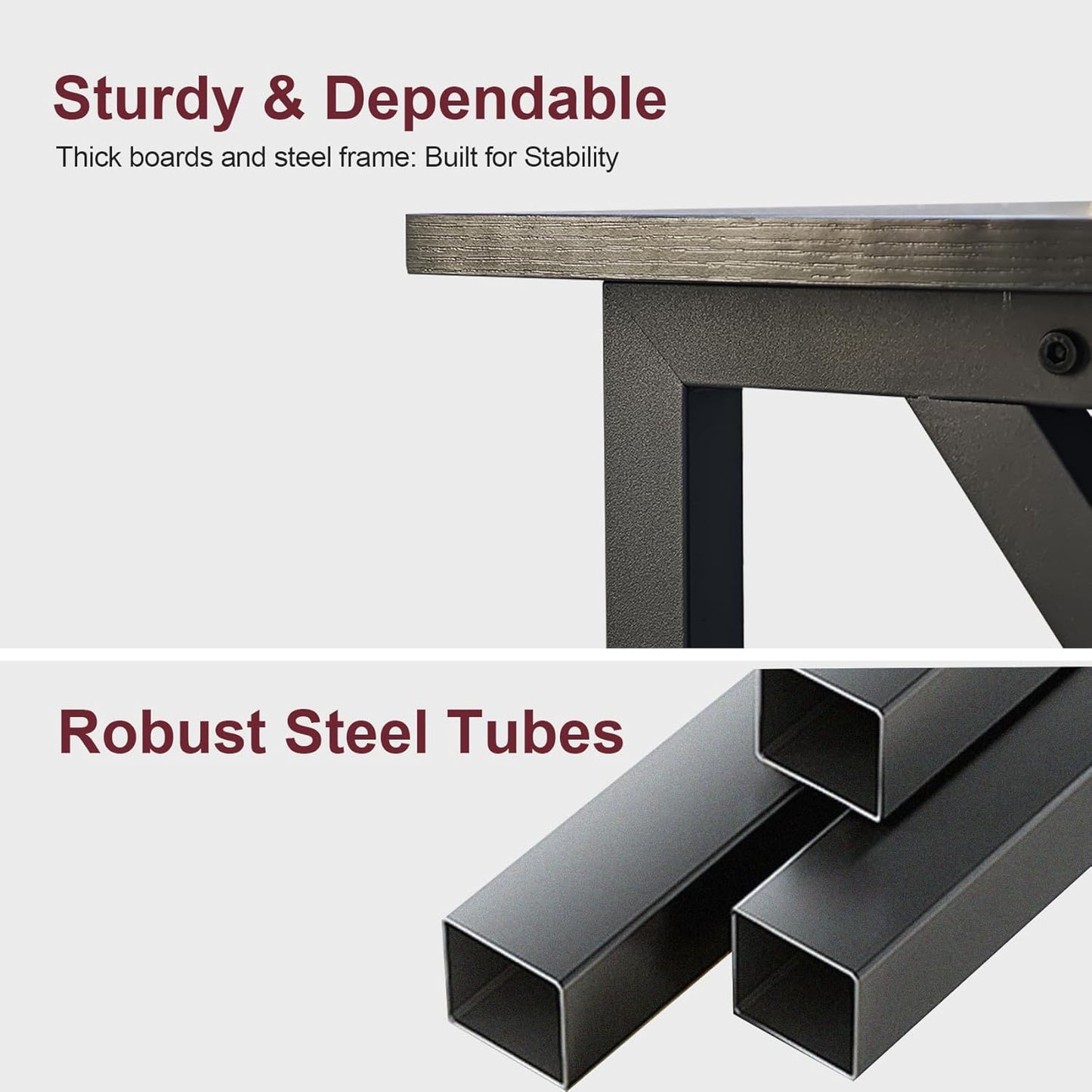 2 Tier Large Printer Stand, 23.6 x 23.6 Inches Printer Table with Storage Shelf, Rolling Printer Cart with Industrial Wheels for Home Office (Black)