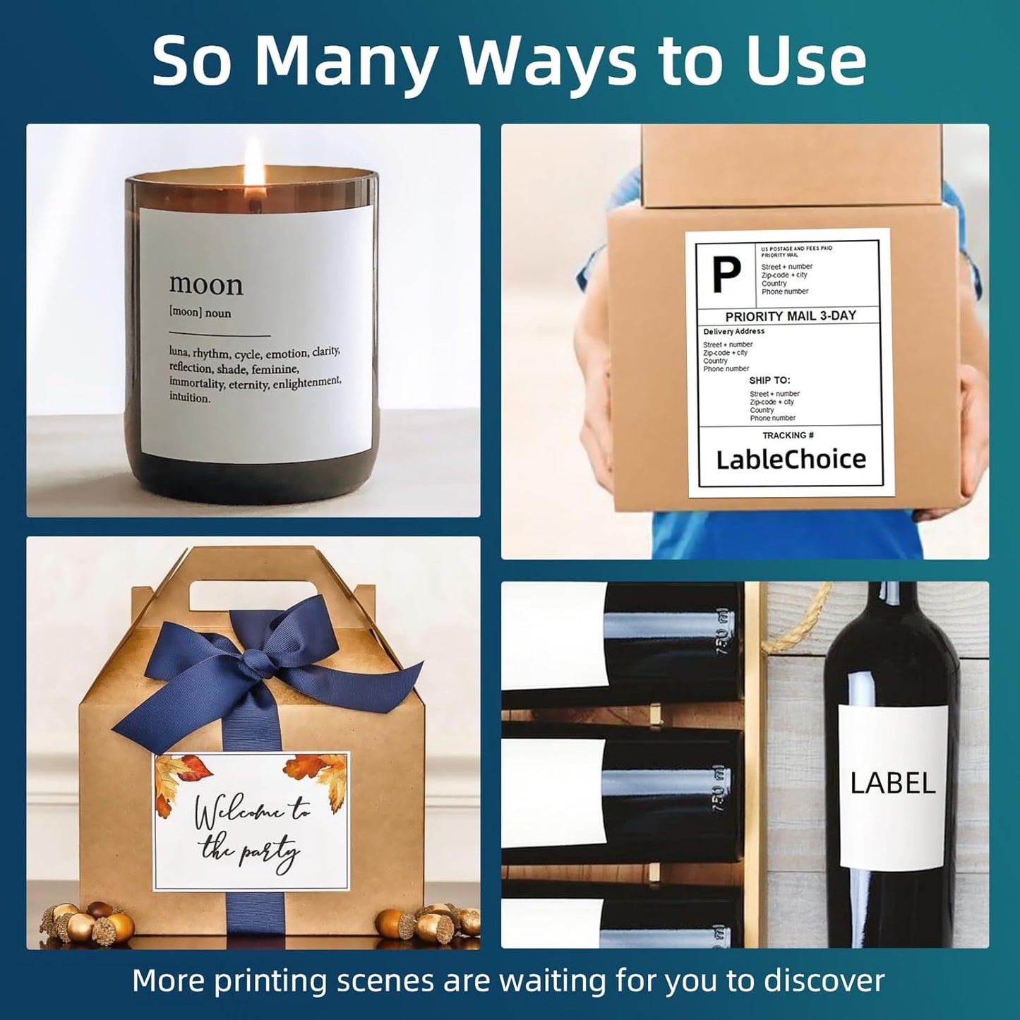 Full Sheet Shipping Labels 8.5 x 11 for Laser & Inkjet Printers, 500 Sheets 500 Labels Self Adhesive Full Sheet 8 1/2x11 Labels, Mailing Label Sheets for Printer, Full Page Shipping Labels